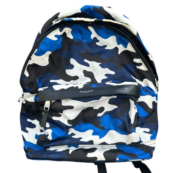 Michael Kors Black and Blue Camo Backpack - Picture 1 of 5